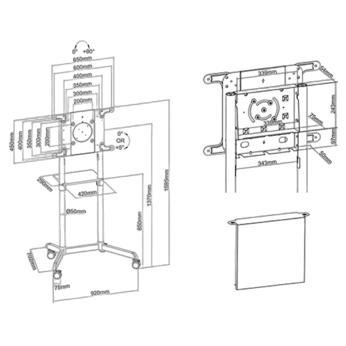 NewStar Mobile Flat Screen Floor Stand — vue 15