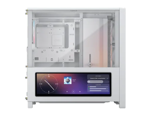 Corsair FRAME 4000D LCD RS ARGB Blanc - MT/Sans Alim/E-ATX — vue 3