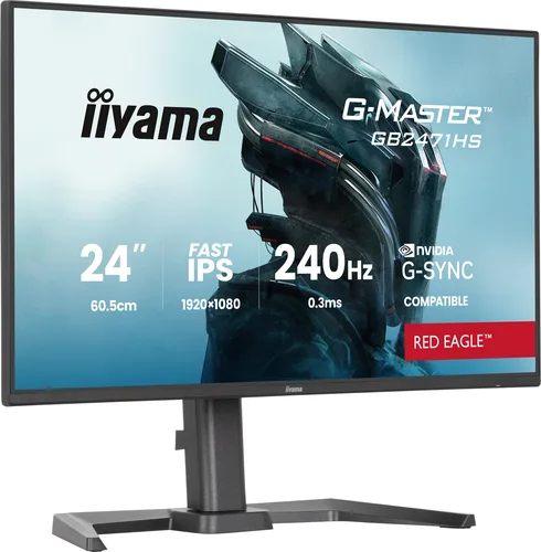 Iiyama G-Master GB2471HS-B1 - 23.8" FHD 240Hz Fast IPS 0.3ms G-Sync Adaptive Sync — vue 4