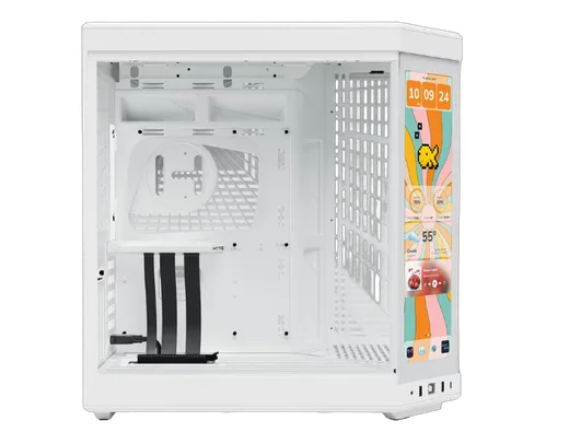 Hyte Y70 Touch Infinite Blanc - MT/Sans Alim/ATX — vue 3