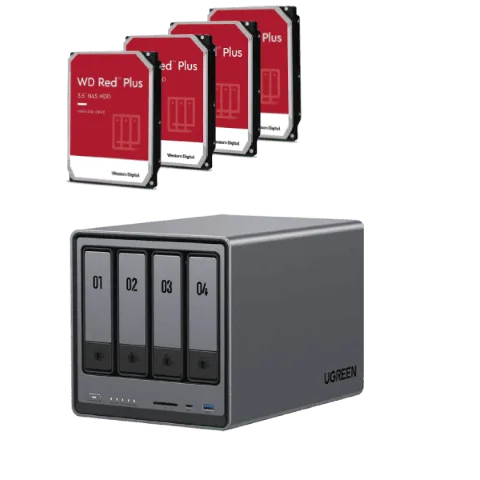 UGREEN DXP4800 - 4 Baies avec 4 disques 4To WD RED PLUS — vue 1