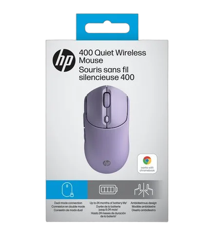 HP 400 Quiet Purple Wireless Mouse EURO — vue 12