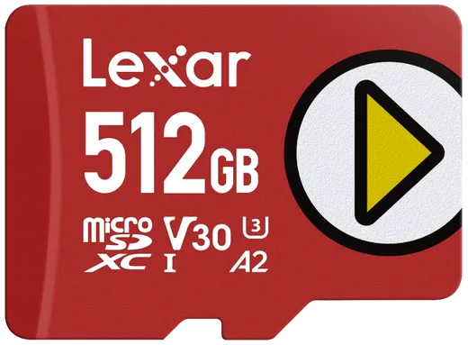Lexar Micro SDXC 512Go Class 10 U3 V30 A2 LMSPLAY512G-BNSNG — vue 1