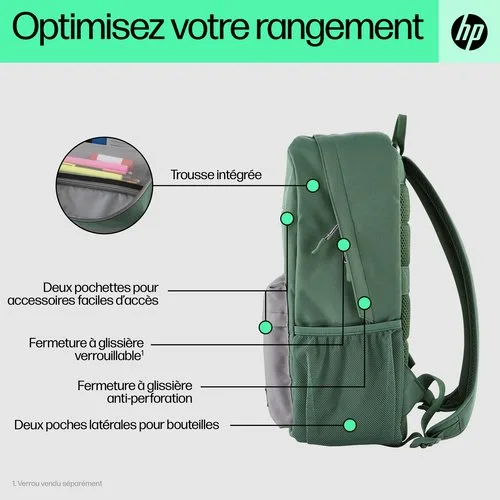 HP Campus Green Backpack — vue 3