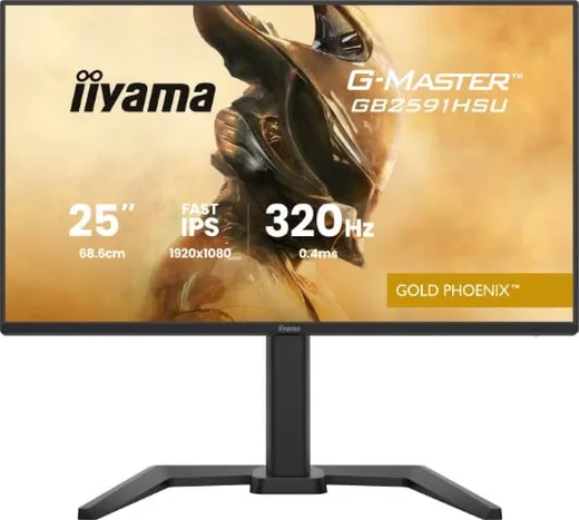 Iiyama GB2591HSU-B1 - 24.5" FHD 320Hz Fast IPS 0.4ms Pivot HDMI 2.1 G-Sync — vue 2