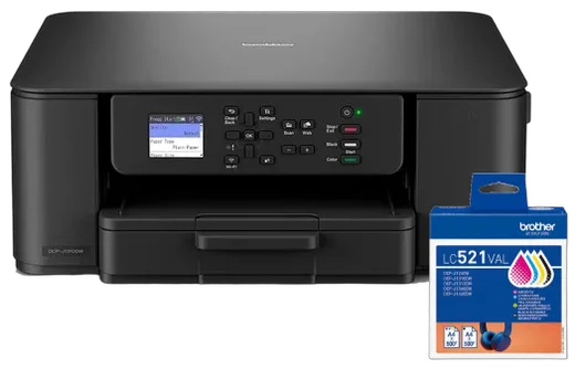 Brother DCP-J1310DW 3 en 1 + Cartouche d'encre LC521 4 couleurs — vue 1