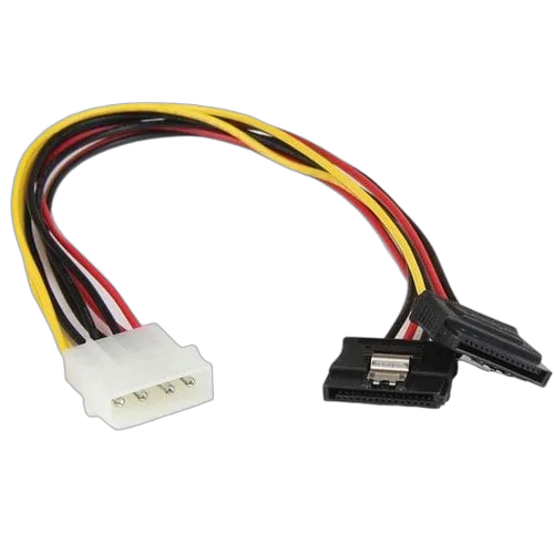 StarTech 12" LP4 to 2x latching SATA Y Cable — vue 1