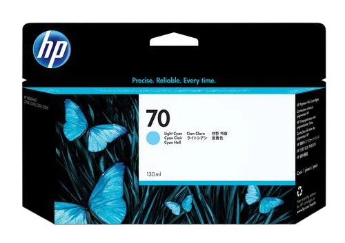 HP No 70 Ink Cart/130 ml Light Cyan w vi — vue 1