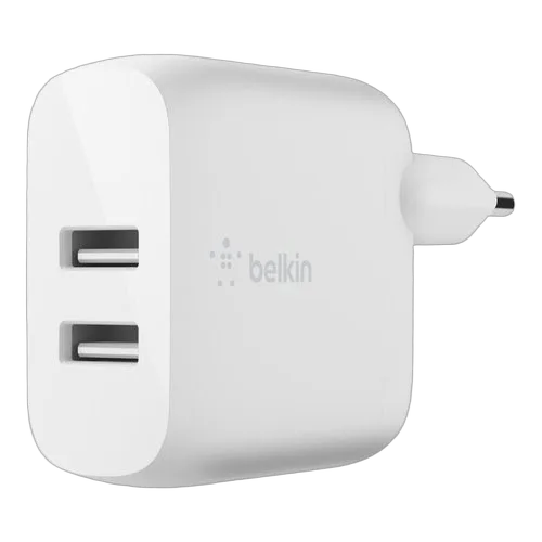 Belkin Dual USB-A Wall Charger 12W X2 White — vue 1