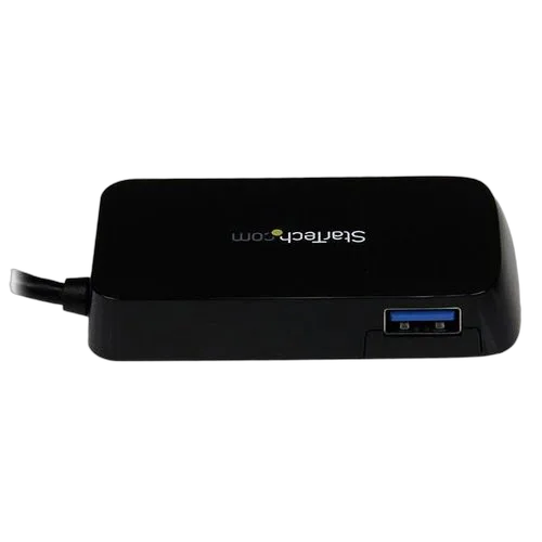StarTech Portable 4 Port Mini USB 3.0 Hub - Black — vue 3