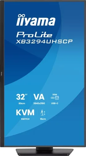 Iiyama Prolite XB3294UHSCP-B1 - 31,5" 4K 60Hz VA 2ms Pivot Adaptive Sync FreeSync — vue 3