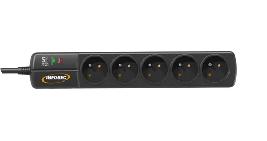Infosec S5 Black Line II - 5 prises — vue 2
