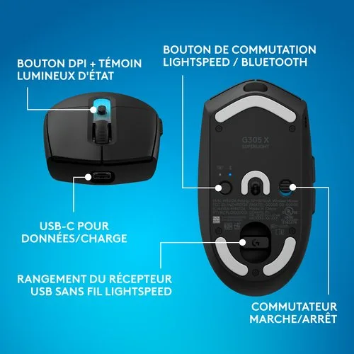 Logitech G305 X SUPERLIGHT — vue 10