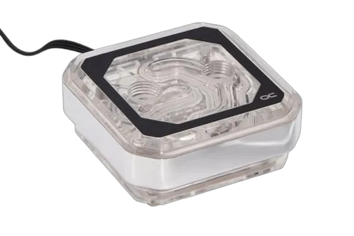 Alphacool Eisblock XPX Aurora CPU - Acryl Chrome/Blanc RGB — vue 4