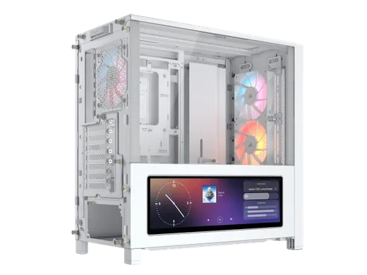 Corsair FRAME 4000D LCD RS ARGB Blanc - MT/Sans Alim/E-ATX — vue 11