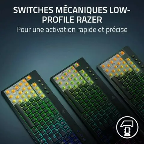 Razer BlackWidow V4 TKL LP - Mécanique (Switch Orange) - Sans-Fil - RGB - Noir — vue 2
