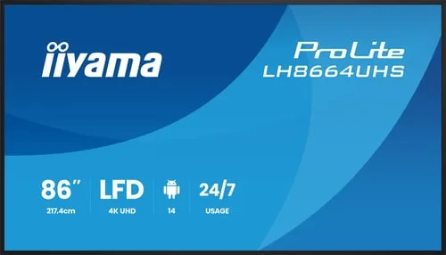 Iiyama LH8664UHS-B3AG - 85.6" 4K IPS 8ms Android14 iiShare — vue 1