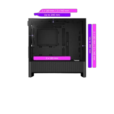 NZXT H3 Flow Noir - MT/Sans Alim/mATX — vue 11