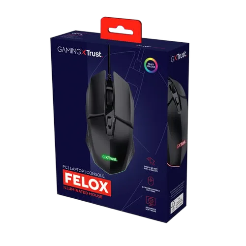 Trust Felox - Filaire - RGB - Noir — vue 5