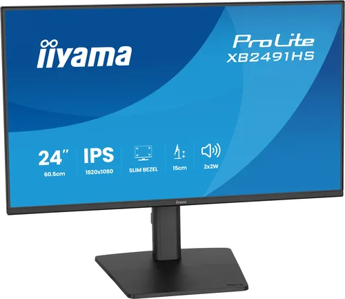 Iiyama Prolite XB2491HS-B1 - 23.8" FHD 120Hz IPS 1ms Pivot Adaptive Sync — vue 3