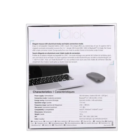 T'nB iClick Triple connect - Sans-Fil - Gris — vue 4
