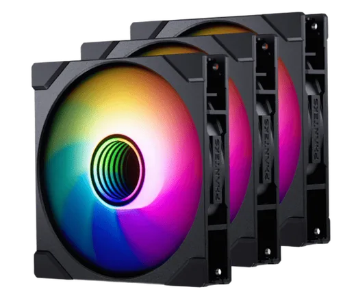 Phanteks M25 Gen2 PWM Noir Reverse Blade (3x140mm) D-RGB — vue 1
