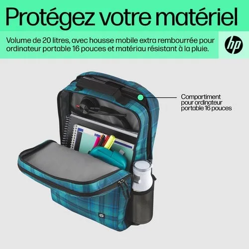 HP Campus XL Tartan plaid Backpack — vue 7