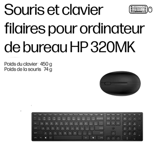 HP 320MK CABLE KB + MOUSE COMBO — vue 3