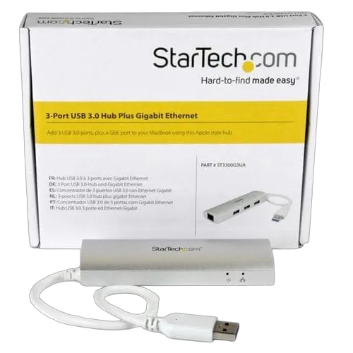 StarTech 3 Port Portable USB 3.0 Hub plus GbE — vue 6