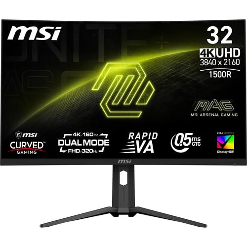 MSI MAG 321CUPDF - 32" CURVE 4K/160Hz ou FHD/320Hz Fast-VA USB-C — vue 1