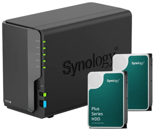 Synology DS225+ - 2 Baies avec 2 disques de 12T HAT3310-12T — vue 1