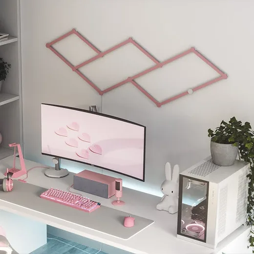 Nanoleaf Lines Skin Rose Mate - 9 pièces — vue 6
