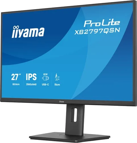 Iiyama Prolite XB2797QSN-B1 - 27" QHD 75Hz IPS Pivot USB-C 65W — vue 6