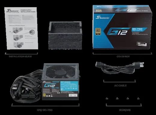 Seasonic ATX 750W 80+ Gold - G12 GC-750 - SSP-750RT2 — vue 2