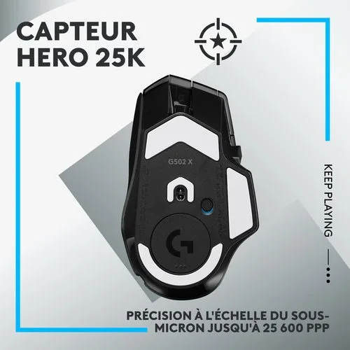 Logitech G502 X Lightspeed - Sans-Fil - Noir — vue 11