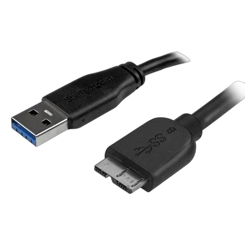 StarTech 2m 1.8m Slim USB 3.0 Micro B Cable — vue 1