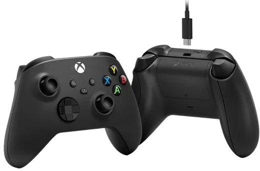 Microsoft Manette Xbox + Cable USB-C - Carbon Black — vue 4