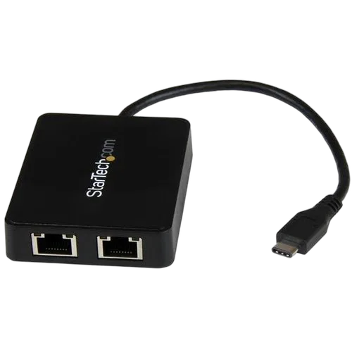 StarTech Dual USB-C to GbE Adapter w/USB port — vue 1