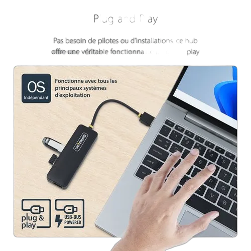 StarTech HUB USB-A 4 PORTS 5GBPS MINI — vue 14