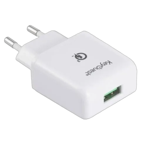 KEYOUEST Chargeur secteur ultra rapide USB - Blanc — vue 1