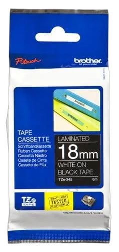 Brother Tape/18mm white on black f P-Touch — vue 1
