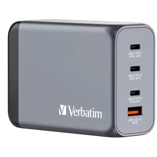 Verbatim GNC-240 GaN Charger 4 Port 240W USB A/C — vue 1