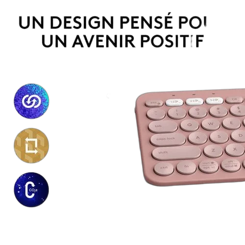 Logitech PEBBLE KEYS 2 K380S TONAL ROSE — vue 18