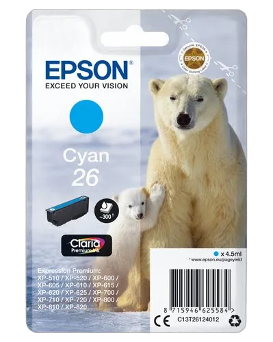 Epson - Cyan - C13T26124012 — vue 1
