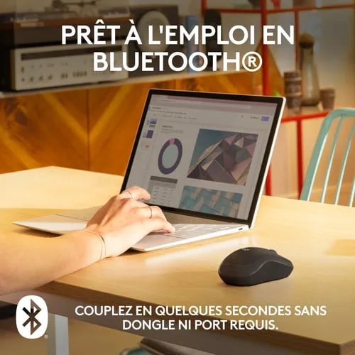 Logitech M240 Silent - Sans-Fil - Graphite — vue 3