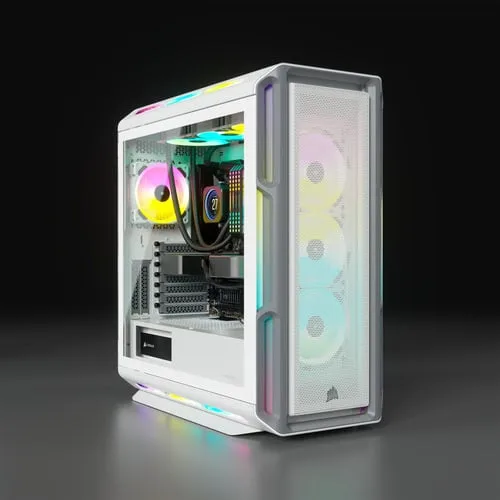 Corsair iCUE 5000T Midi-Tower, RGB, Tempered Glass - weiÃŸ — vue 2