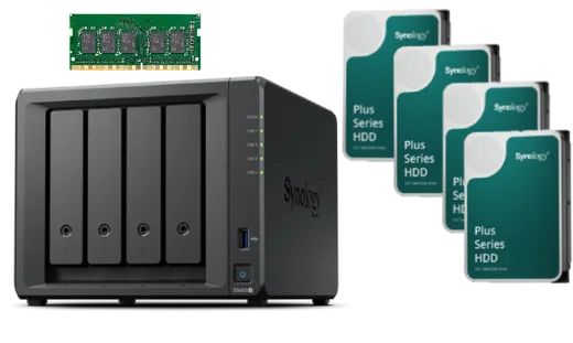 Synology DS423+ - 4 Baies avec 4 Disques de 4To + 4Go RAM — vue 1