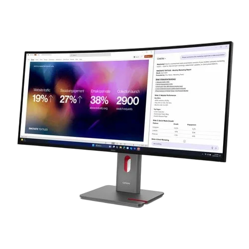 Lenovo TS/ThinkVision P40WD-40 40'' HDMI — vue 3