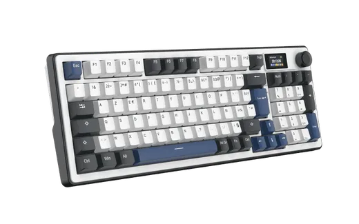 The G-LAB Keyz Elite 450 écran LCD - Mécanique - Sans-Fil - RGB - Blanc/Bleu — vue 5