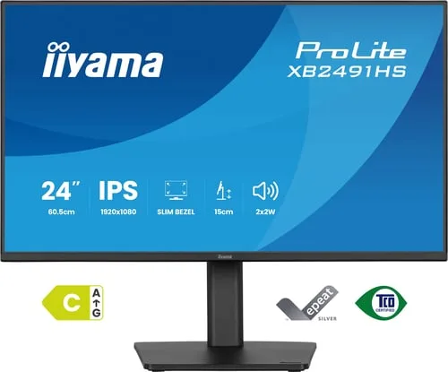 Iiyama Prolite XB2491HS-B1 - 23.8" FHD 120Hz IPS 1ms Pivot Adaptive Sync — vue 1